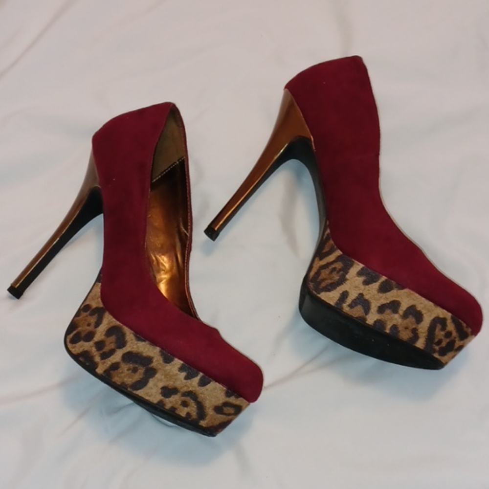 Material Girl Muse Wine Platform Stilletto Sz11M